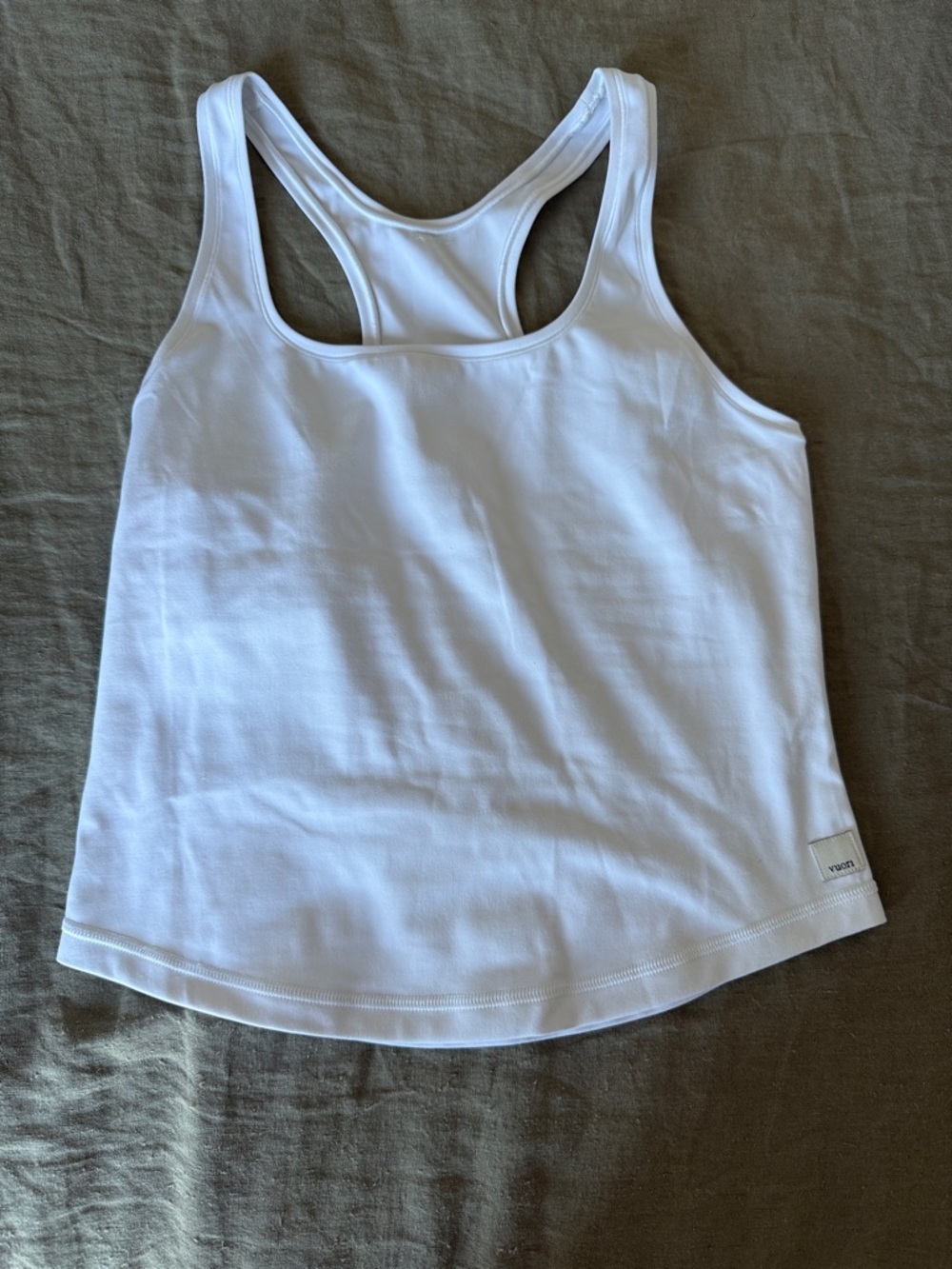 Vuori White Racerback Tank Top